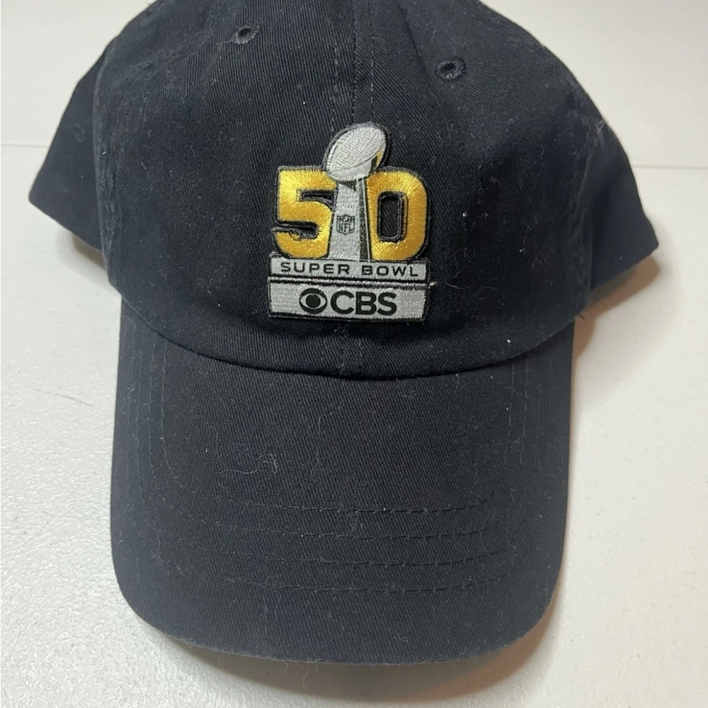 Port & Company Super Bowl 50 CBS Sports Embroidered Hat Black Adjustable Cap